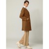 INSPIRE CHIC Women's Mid-thigh Collarless Single Breasted Outwear Winter Overcoat - 4 of 4