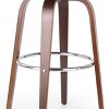 NicBex 30"Mid-Century Modern Counter Height Bar Stools,Set of 1,Swivel Shell-Shaped Counter Stools with Footrest,250LBS Weight Capacity - 4 of 4