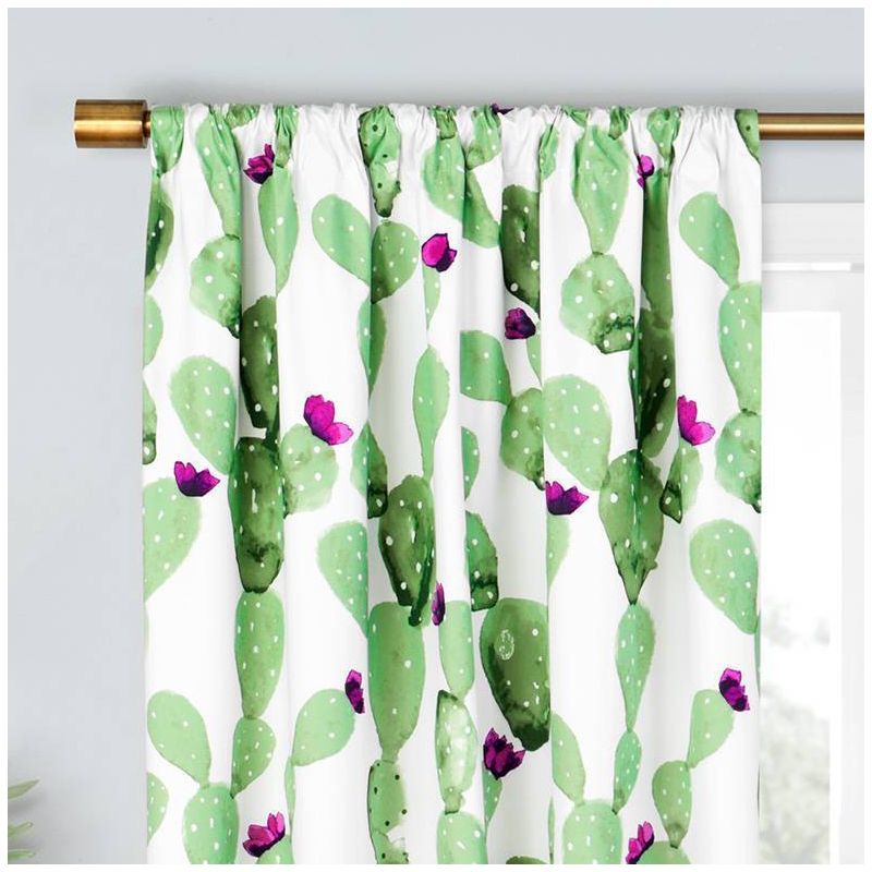 1pc Otto Thermaback Blackout Curtain Panel Cactus/White -<br> Eclipse, 3 of 6