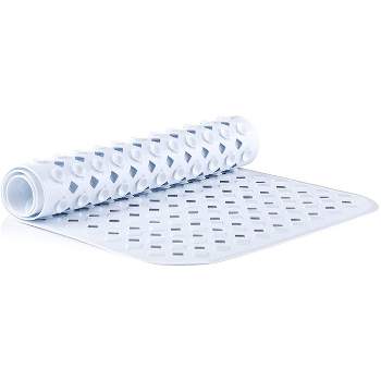 TranquilBeauty 40" x 16" Clear Extra Long Non-Slip Bath Mats with Suction Cups for Elderly & Children