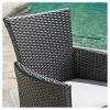 Christopher Knight Home Malta Set of 4 Wicker Patio Dining Chair with Cushions Gray - 4 of 4