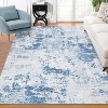 Washable Rug Modern Abstract Non-Slip Backing Distressed Print Stain-Resistant Low Pile Carpet Bedroom Dorm Office - 3 of 4