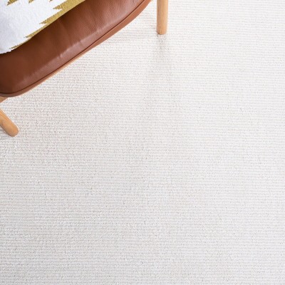 Ivory Hand Tufted Wool and Viscose Runner Rug
