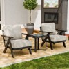 EAGLE PEAK Urban Slate 3 PCS Outdoor Bistro Set with Modern Patio Chairs and Table - 2 of 4