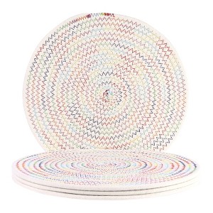 REGALWOVEN Farmhouse Kitchen Decor Indoor Outdoor Cotton Rope Dining Table Placemats 4 Pcs - 1 of 4
