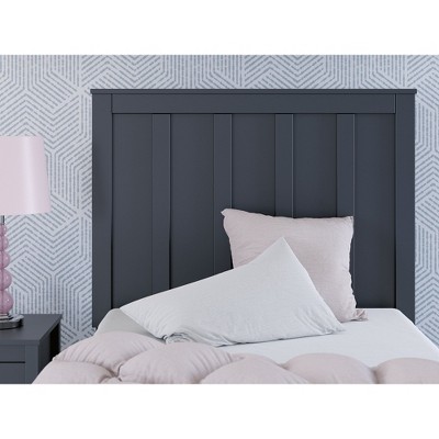 Navy Blue Wood Twin Panel Headboard