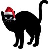 Girl's Design By Humans Christmas cat tshirt By bambino T-Shirt - 2 of 3