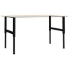 vidaXL Adjustable Work Bench Frames 2 pcs Metal 33.5"x(27.2"-37.6") Black - 2 of 4