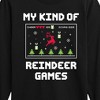 Boys' - Instant Message - My Kind Of Reindeer Games Christmas Long Sleeve Graphic T-Shirt - 2 of 4