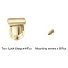 Unique Bargains Zinc Alloy DIY Wallet Purse Making Decorative Turn Lock Clasp 4 Pcs - 3 of 4