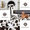 coucheta Multi-size Wild Animal Washable Area Rug, Black Brown Highland Milk Cow Print Non Slip Decorative Carpet, for Living Room, Bedroom, Dining - 4 of 4