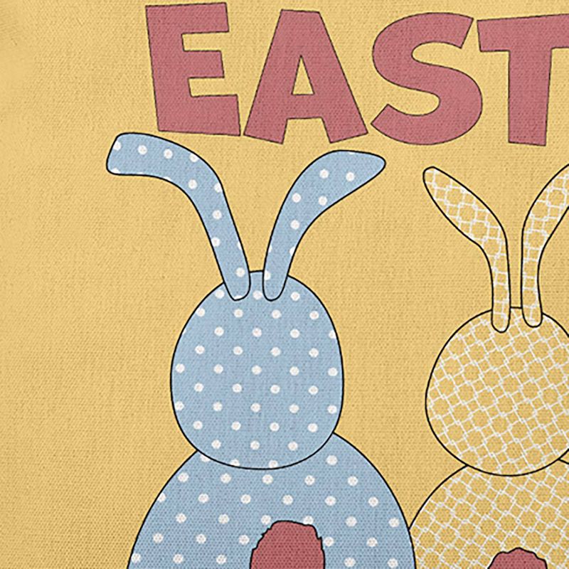 16&#34;x16&#34; Hoppy Easter Square Throw Pillow Yellow - e by design, 3 of 6