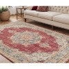 Ivory Red And Blue Medallion Area Rug - 2 of 4