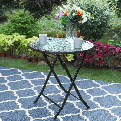 Outdoor Coffee Table with Rattan Tabletop - Captiva Designs