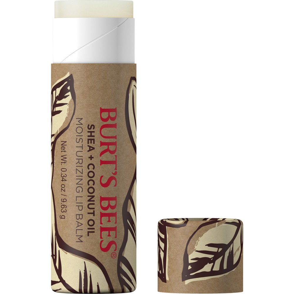 Photos - Lipstick & Lip Gloss Burts Bees Burt's Bees Shea + Coconut Oil Paper Tube Lip Balm - 0.34oz 
