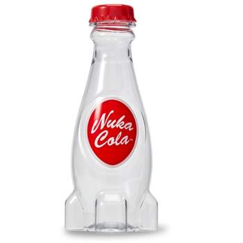 Fallout Nuka Cola Glass Bottle & 10 Tin Plate Bottle Caps Replica
