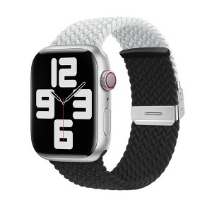 HTUTWOO Braided Strap for Apple Watch Band, Nylon Two-Tone Watch Strap 38/40/41/42/44/45/46/49mm for iWatch Series 11 10 9 8 7 6 5 4 3 2 1 Ultra SE - 1 of 4