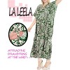 LA LEELA Women's Summer Loungewear Plus Size Slit Dress Caftan Long Muumuu Nightgown for Women 2X-3X Green_E364 - 2 of 4