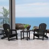 WestinTrends Azura 3-Piece HDPE Plastic Adirondack Patio Chairs With 18" Square Side Table Set - 2 of 4