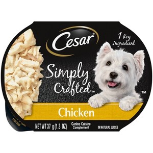 Cesar Simply Crafted Chicken Flavor Small Breed Wet Dog Food - 1 of 4