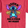 Men's - Lilo and Stitch - Stitch Has A Pizza My Heart Short Sleeve Graphic T-Shirt - 2 of 4