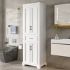 ORRD 70.8" Bathroom Storage Cabinet with 4 Doors & 1 Drawer, Freestanding Storage Cabinet with Soft-Close Hinges & Adjustable Shelves - 2 of 4