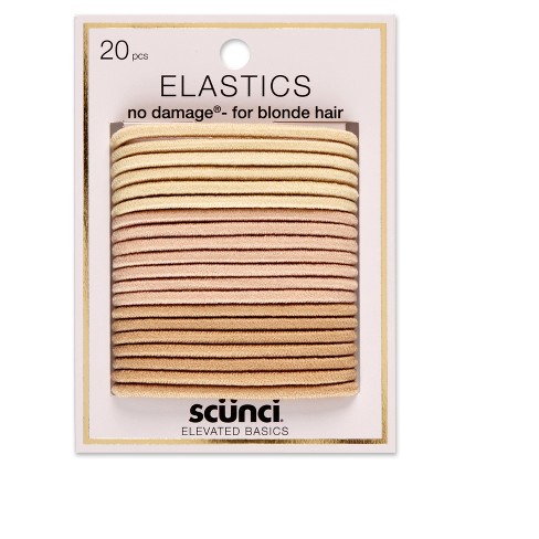 Scunci No Damage Elastics Blonde 4mm 20ct Target