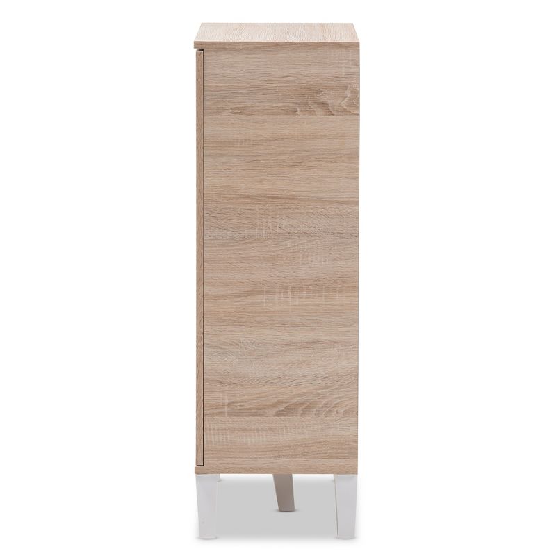 Adelina Mid - Century Modern 1 - Door Wood Shoe Cabinet - Brown - Baxton Studio, 5 of 10