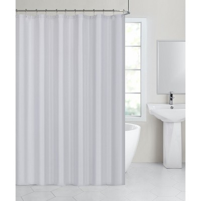 Hotel Collection Mold & Mildew Resistant 100% Waterproof Light Gray Fabric Shower Curtain Liner - Standard Size