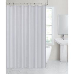 Waterproof Water Resistant Bathroom Biscayn Fabric Shower Curtain Liner 