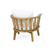 Christopher Knight Home Dean Outdoor Acacia Wood Club Chairs with Cushions (Set of 2), White and Teak - 3 of 4