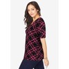 Jessica London Women's Plus Size Stretch Cotton Square Neck Tee - 4 of 4