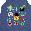 Girls' - Spongebob Squarepants - Spongebob: The Search For Squarepants Grid Graphic Sleeveless Aline Dress - 2 of 4