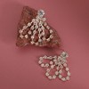 SOHI Women's Crystal Silver Bling Drop Earrings - 2 of 4