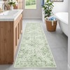 Washable Vintage  Medallion Rug Non Slip Low Pile Rug Soft RetroThrow Floor Cover Foldable Indoor Carpet for Living Room Bedroom Playroom Nursery - 4 of 4