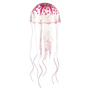 Unique Bargains Silicone Fluorescent Jellyfish Glow Aquarium Decor  Ornaments with Suction Cup 3.2"x7.5" - 1 of 4