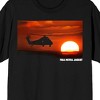 Full Metal Jacket Helicopter Sunset Crew Neck Short Sleeve Men's Black T-shirt - 2 of 3