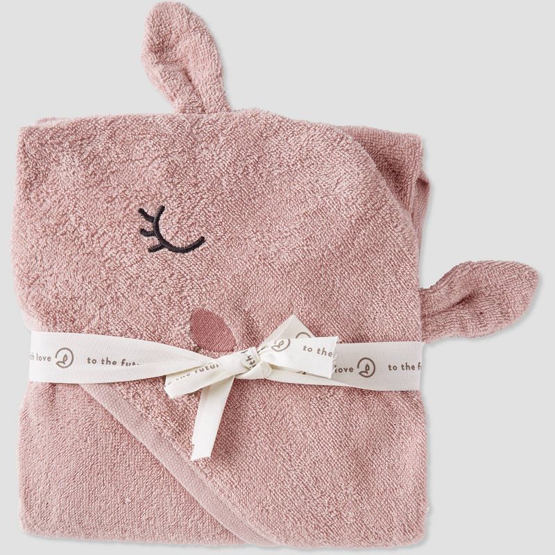Little Planet by carter&#39;s Bunny Hooded Character Bath Towel, 3 of 5
