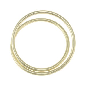 Unique Bargains Napkin Rings Simple Lines Stainless Steel Matte Gold Tone 1 Pc - 1 of 3