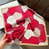 Anna-Kaci Satin Square Scarf with Elegant Floral Print for Neck Hair and Handbag Accessory - 27.5IN×27.5IN - 2 of 4