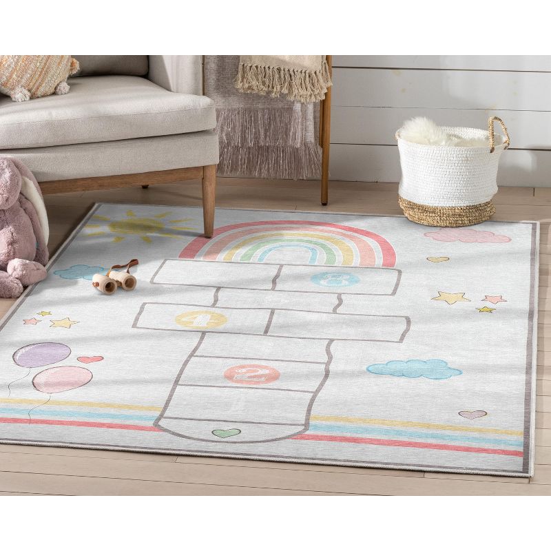 Well Woven Hopscotch Area Rug Playmat Apollo Kids Collection, 3 of 9