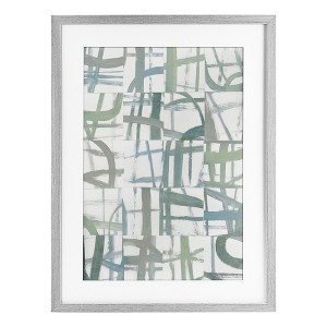Stupell Industries Contemporary Linear Harmony Framed Print Under Glass Art, Gray, 17" x 23" - 1 of 4