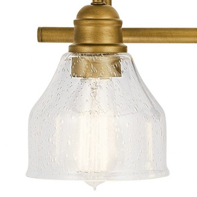 Avery Natural Brass 24" Transitional 3-Light Vanity Fixture