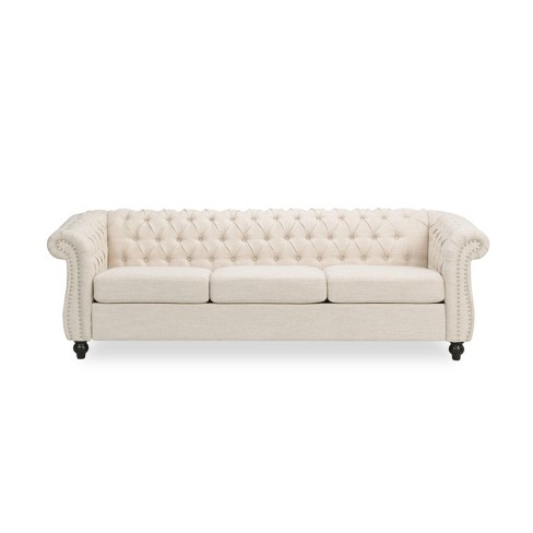 NicBex 3 Seater Sofa Couch with Tufted Button Back Modern 84.75 Inch Comfy Sleeper Couch with Wood Legs for Living Room - image 1 of 4