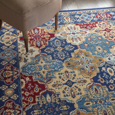 Multicolor Persian-Inspired Rectangular 6' x 9' Area Rug