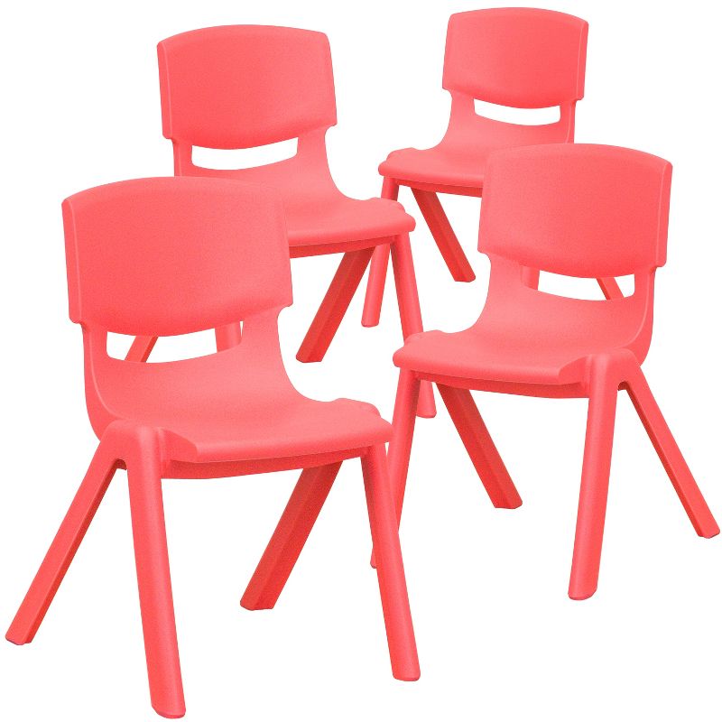 Flash Furniture 4 Pack Plastic Stackable School Chair with 12'' Seat Height, 1 of 11