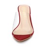 Allegra K Women's Clear Chunky Heel Slides Sandals Mules - 3 of 4