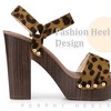 Perphy Women's Round Toe Platform Slingback Chunky Heel Sandals - 4 of 4