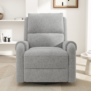 Christopher Knight Home Elmsford Modern Swivel Rocking Chenile Upholstered Massage Recliner Chair - 1 of 4