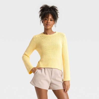Women's Shrunken Crewneck Pullover Sweater - A New Day™